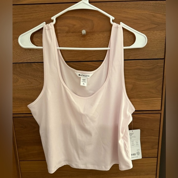 Athleta SIGNATURE RIB SQUARE NECK CROP TANK Size XL - Picture 2 of 11